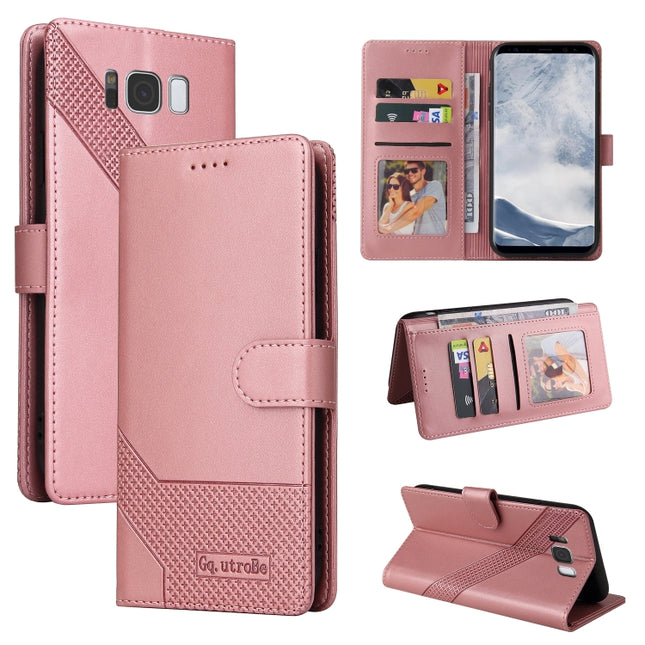 GQUTROBE Skin Feel Magnetic Leather Phone Case, For Samsung Galaxy S8+, For Samsung Galaxy S9, For Samsung Galaxy S9+, For Samsung Galaxy S10