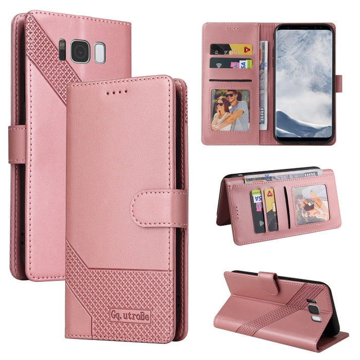 GQUTROBE Skin Feel Magnetic Leather Phone Case, For Samsung Galaxy S8+, For Samsung Galaxy S9, For Samsung Galaxy S9+, For Samsung Galaxy S10