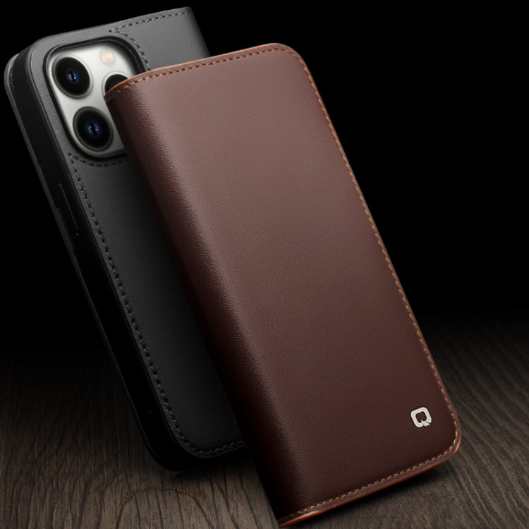 QIALINO Business Horizontal Flip PU Phone Case, For iPhone 14, For iPhone 14 Plus, For iPhone 14 Pro, For iPhone 14 Pro Max