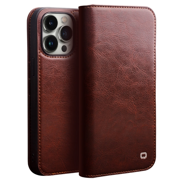 QIALINO Horizontal Flip Leather Phone Case, For iPhone 14, For iPhone 14 Plus, For iPhone 14 Pro, For iPhone 14 Pro Max