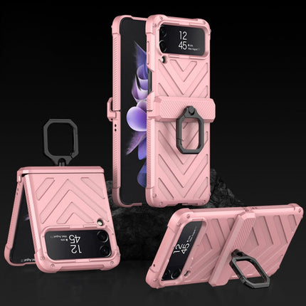 GKK Sliding Camshield Magnetic Armor Flip Phone Case with Ring Holder, For Samsung Galaxy Z Flip4