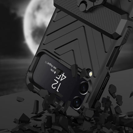 GKK Sliding Camshield Magnetic Armor Flip Phone Case with Ring Holder, For Samsung Galaxy Z Flip4
