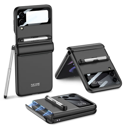 GKK Magnetic Full Coverage Phone Flip Case with Pen, For Samsung Galaxy Z Flip4