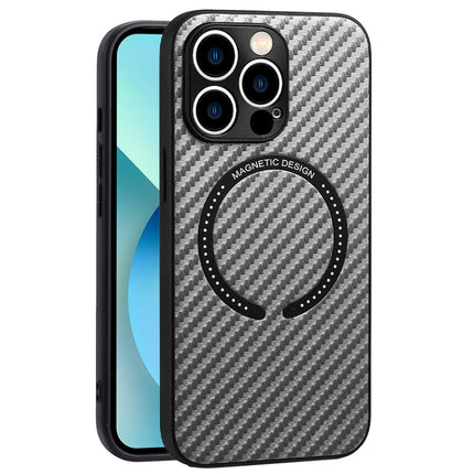 Carbon Fiber Texture MagSafe Magnetic Phone Case, For iPhone 11 Pro, For iPhone 11 Pro Max, For iPhone 11
