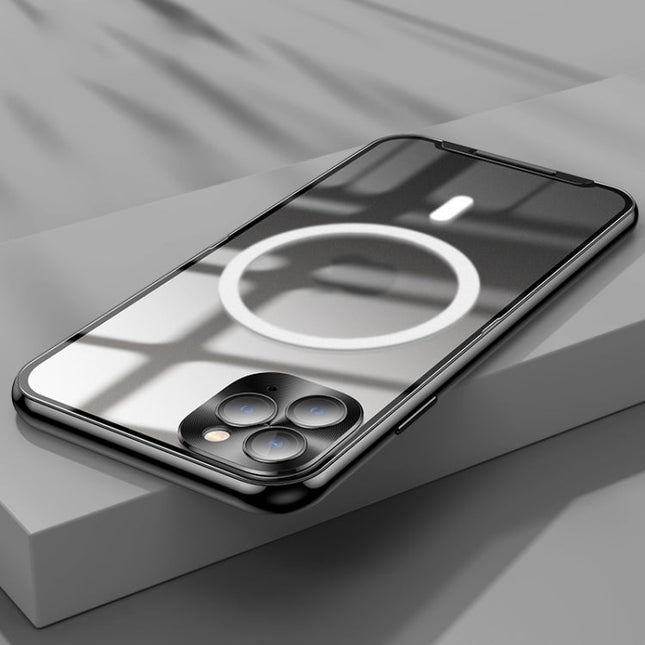 Frosted Metal Phone Case with Magnetic, For iPhone 11 Pro, For iPhone 12, For iPhone 12 Pro, For iPhone 12 Pro Max, For iPhone 13, For iPhone 13 Pro