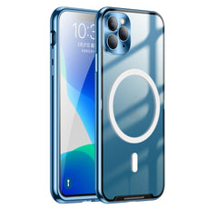 Frosted Metal Phone Case with Magnetic, For iPhone 11, For iPhone 11 Pro, For iPhone 11 Pro Max, For iPhone 12