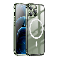 Frosted Metal Phone Case with Magnetic, For iPhone 12 Pro, For iPhone 12 Pro Max, For iPhone 13, For iPhone 13 Pro