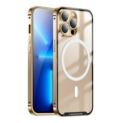 Frosted Metal Phone Case with Magnetic, For iPhone 13 Pro Max, For iPhone 14, For iPhone 14 Plus, For iPhone 14 Pro