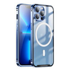 Frosted Metal Phone Case with Magnetic, For iPhone 13 Pro Max, For iPhone 14, For iPhone 14 Plus, For iPhone 14 Pro