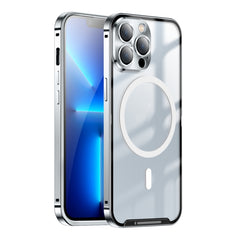 Frosted Metal Phone Case with Magnetic, For iPhone 13 Pro Max, For iPhone 14, For iPhone 14 Plus, For iPhone 14 Pro
