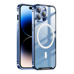 Frosted Metal Phone Case with Magnetic, For iPhone 13 Pro Max, For iPhone 14, For iPhone 14 Plus, For iPhone 14 Pro