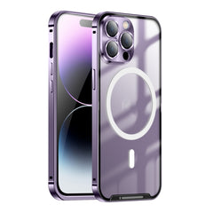 Frosted Metal Phone Case with Magnetic, For iPhone 13 Pro Max, For iPhone 14, For iPhone 14 Plus, For iPhone 14 Pro