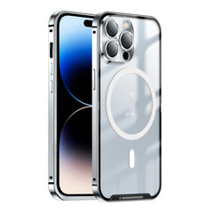 Frosted Metal Phone Case with Magnetic, For iPhone 13 Pro Max, For iPhone 14, For iPhone 14 Plus, For iPhone 14 Pro