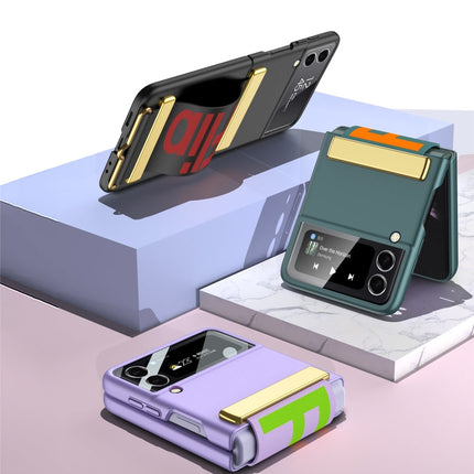 GKK Ultra-thin Full Coverage Phone Flip Case with Wristband, For Samsung Galaxy Z Flip4