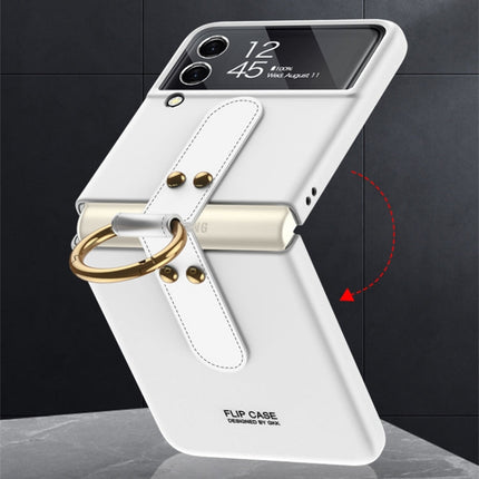 GKK Ultra-thin PC Full Coverage Phone Flip Case with Ring Holder, For Samsung Galaxy Z Flip4