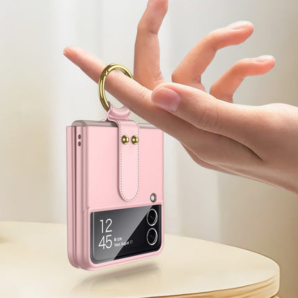 GKK Ultra-thin PC Full Coverage Phone Flip Case with Ring Holder, For Samsung Galaxy Z Flip4