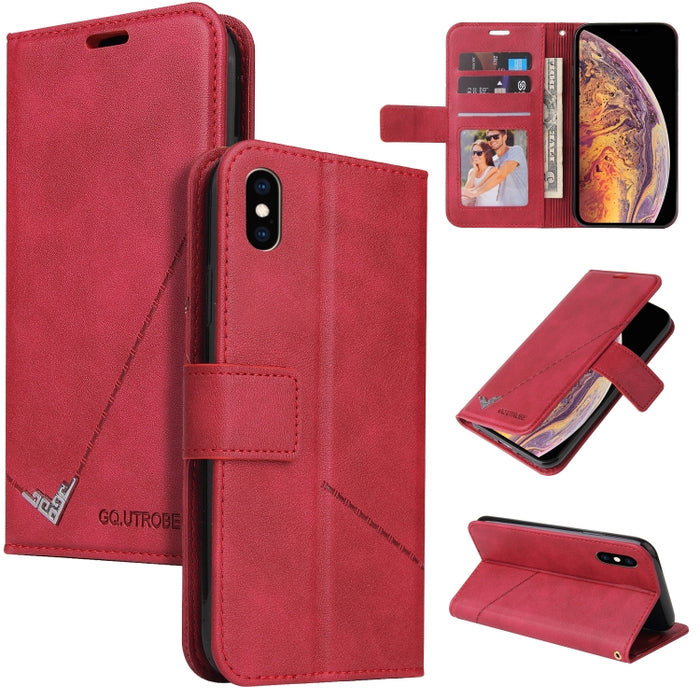 GQUTROBE Right Angle Leather Phone Case, For iPhone XS Max, For iPhone 7 Plus / 8 Plus, For iPhone 6 Plus / 6s Plus, For iPhone 6 / 6S