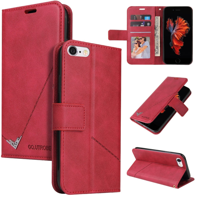 GQUTROBE Right Angle Leather Phone Case, For iPhone XS Max, For iPhone 7 Plus / 8 Plus, For iPhone 6 Plus / 6s Plus, For iPhone 6 / 6S