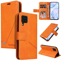 GQUTROBE Right Angle Leather Phone Case, For Huawei P40, For Huawei P40 Lite, For Huawei P40 Pro, Huawei P smart 2021