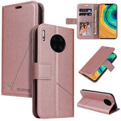 GQUTROBE Right Angle Leather Phone Case, For Huawei Mate 30 Lite, For Huawei Mate 30 Pro, For Huawei Mate 20 Pro, For Huawei P30