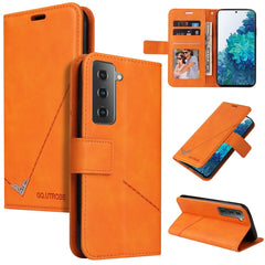 GQUTROBE Right Angle Leather Phone Case, For Samsung Galaxy S21 5G, For Samsung Galaxy S21+ 5G, For Samsung Galaxy S21 Ultra 5G, For Samsung Galaxy S22 5G