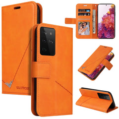 GQUTROBE Right Angle Leather Phone Case, For Samsung Galaxy S21 5G, For Samsung Galaxy S21+ 5G, For Samsung Galaxy S21 Ultra 5G, For Samsung Galaxy S22 5G