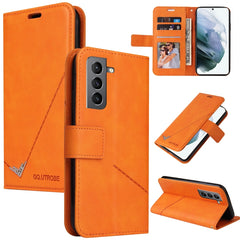 GQUTROBE Right Angle Leather Phone Case, For Samsung Galaxy S21 5G, For Samsung Galaxy S21+ 5G, For Samsung Galaxy S21 Ultra 5G, For Samsung Galaxy S22 5G