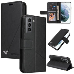 GQUTROBE Right Angle Leather Phone Case, For Samsung Galaxy S21 5G, For Samsung Galaxy S21+ 5G, For Samsung Galaxy S21 Ultra 5G, For Samsung Galaxy S22 5G