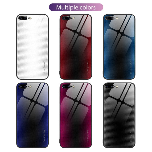 Texture Gradient Glass TPU Phone Case, For iPhone 8 Plus / 7 Plus