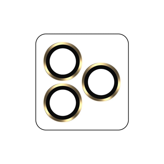 TOTUDESIGN AB-061 Golden Shield Series Metal Frame Camera Lens Film, For iPhone 14 Pro/14 Pro Max