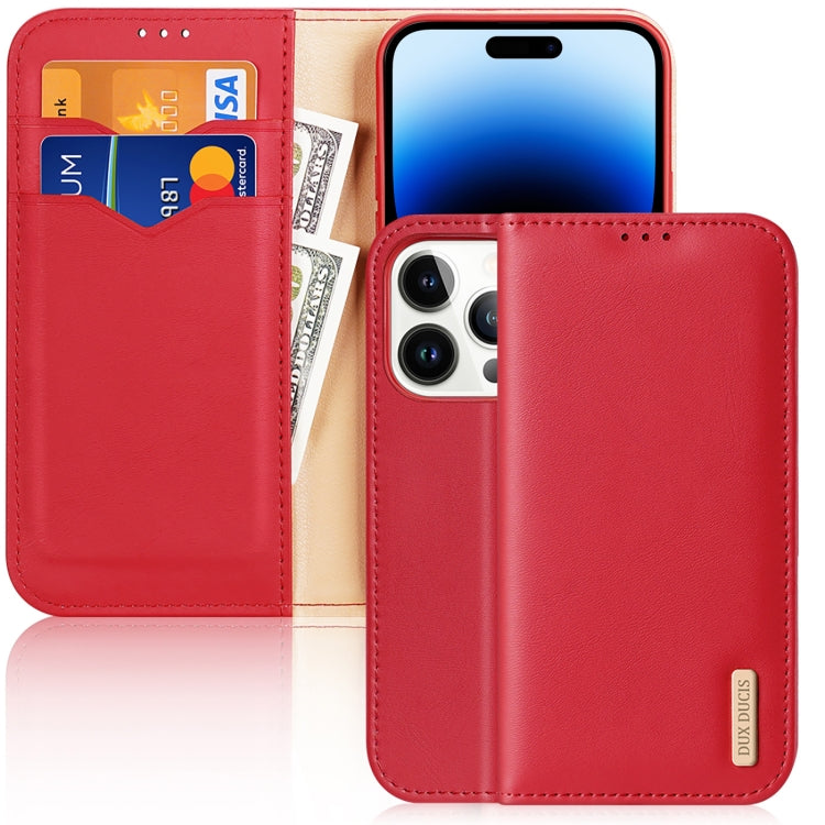 DUX DUCIS Hivo Series Cowhide + PU + TPU Leather Case, For iPhone 14/13, For iPhone 14 Plus, For iPhone 14 Pro, For iPhone 14 Pro Max