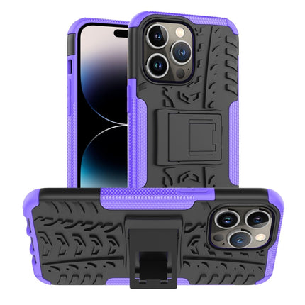 Tire Texture TPU + PC Phone Case with Holder, For iPhone 14, For iPhone 14 Plus, For iPhone 14 Pro