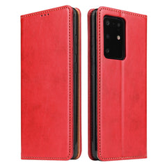 Fierre Shann PU Genuine Leather Texture Horizontal Flip Leather Case with Holder & Card Slots & Wallet, For Samsung Galaxy S20 Ultra