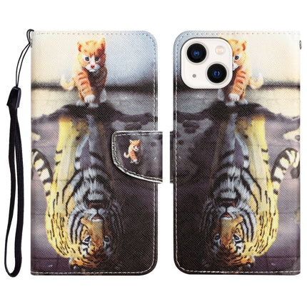 Colored Drawing Leather Phone Case, For iPhone 13 mini