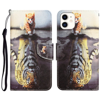 Colored Drawing Leather Phone Case, For iPhone 12 mini
