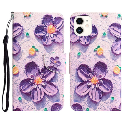 Colored Drawing Leather Phone Case, For iPhone 12 mini