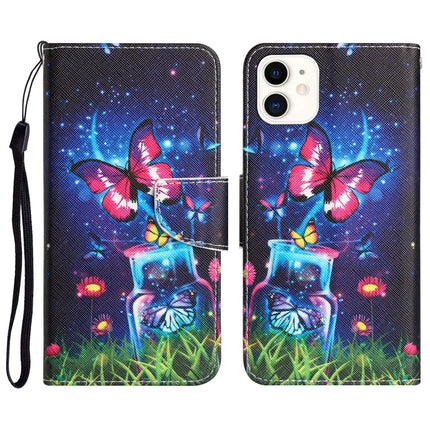 Colored Drawing Leather Phone Case, For iPhone 11