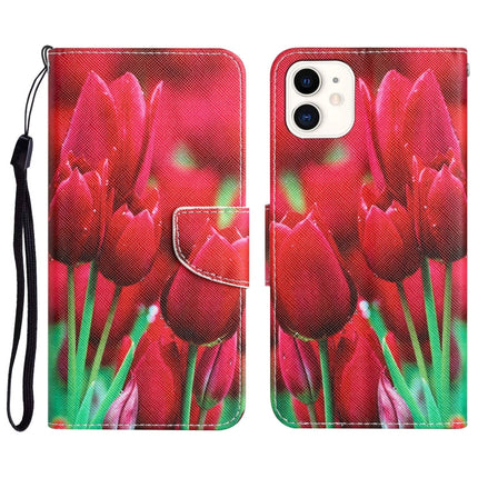 Colored Drawing Leather Phone Case, For iPhone 11
