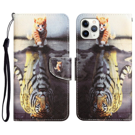Colored Drawing Leather Phone Case, For iPhone 11 Pro