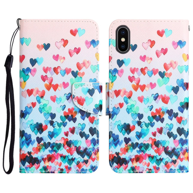 Colored Drawing Leather Phone Case, For iPhone XS Max
