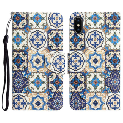 Colored Drawing Leather Phone Case, For iPhone XS Max