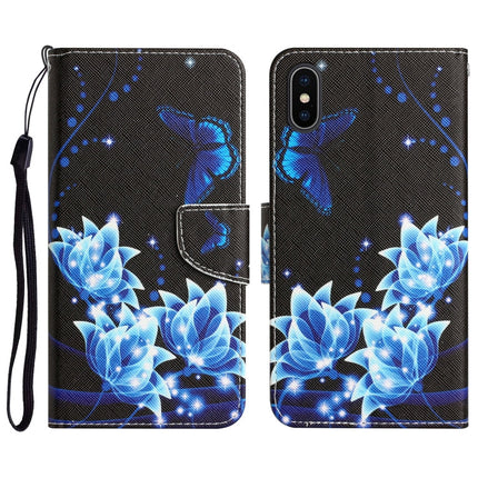 Colored Drawing Leather Phone Case, For iPhone XS Max