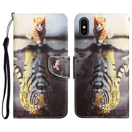 Colored Drawing Leather Phone Case, For iPhone XS Max