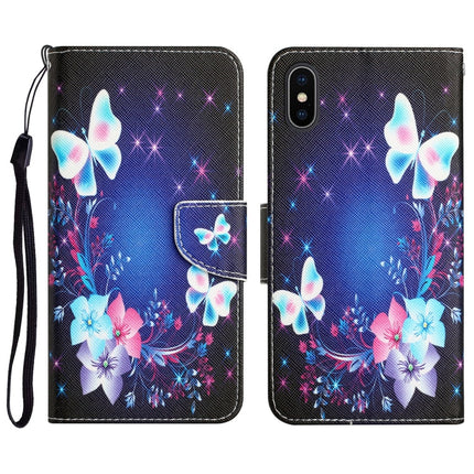 Colored Drawing Leather Phone Case, For iPhone X