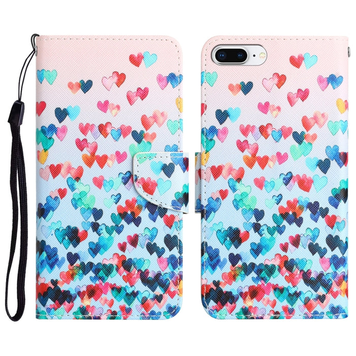 Colored Drawing Leather Phone Case, For iPhone 7 Plus / 8 Plus