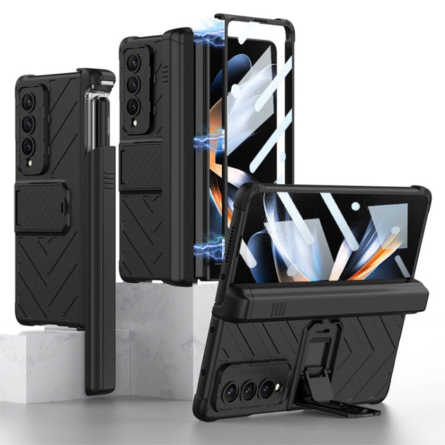 GKK Integrated Magnetic Armor Flip Phone Case With Pen Box, For Samsung Galaxy Z Fold4