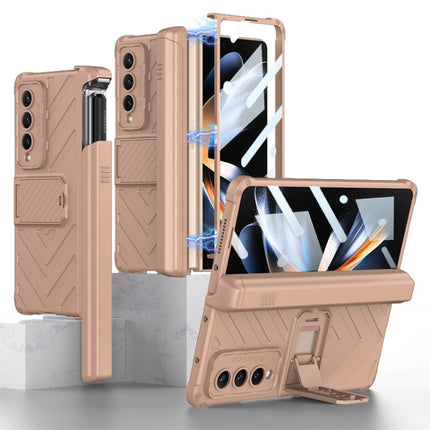 GKK Integrated Magnetic Armor Flip Phone Case With Pen Box, For Samsung Galaxy Z Fold4