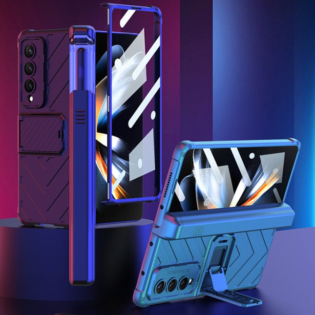 GKK Integrated Magnetic Armor Flip Phone Case With Pen Box, For Samsung Galaxy Z Fold4