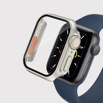 For Apple Watch Series 9 / 8 / 7 45mm Film PC Watch Case with Detachable Button, For Apple Watch Series 9 / 8 / 7 45mm