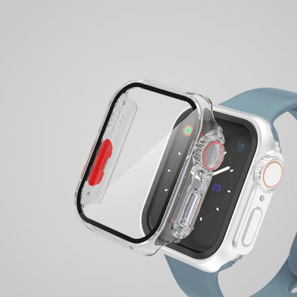 For Apple Watch Series 9 / 8 / 7 45mm Film PC Watch Case with Detachable Button, For Apple Watch Series 9 / 8 / 7 45mm